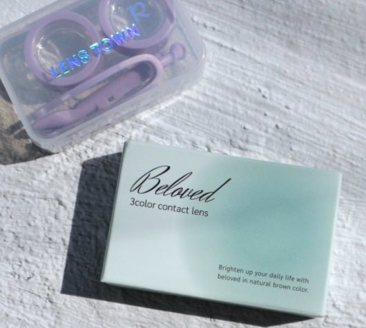 LensTown Beloved Gray colored contact lens, 12.8mm graphic diameter, Monthly wear