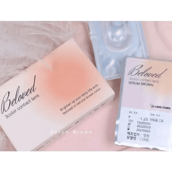 LensTown Beloved Serum Brown — contact lens packaging