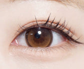 Olens Big Glowy Hazel Brown colored contact lens, 13.6mm graphic diameter, Monthly wear