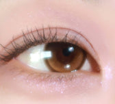 Olens Big Glowy Hazel Brown colored contact lens, 13.6mm graphic diameter, Monthly wear