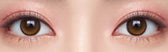 Olens Big Glowy Hazel Brown colored contact lens, 13.6mm graphic diameter, Monthly wear