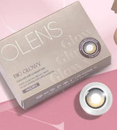 Olens Big Glowy Mocha Brown colored contact lens, 13.6mm graphic diameter, Monthly wear