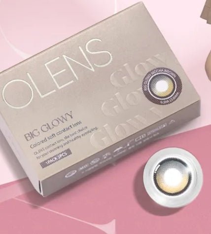 Olens Big Glowy Mocha Brown colored contact lens, 13.6mm graphic diameter, Monthly wear