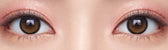 Olens Big Glowy Mocha Brown colored contact lens, 13.6mm graphic diameter, Monthly wear