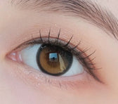 Olens Big Glowy Mocha Brown colored contact lens, 13.6mm graphic diameter, Monthly wear