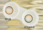Olens Big Glowy Mocha Brown colored contact lens, 13.6mm graphic diameter, Monthly wear