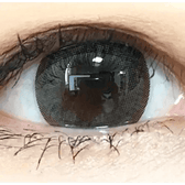 Olens Bigsome Gray — single-eye close-up showing the contact lens appearance