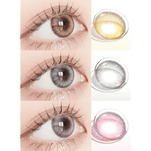 LensVery Blurry Sandy Brown colored contact lens, 13.3mm graphic diameter, Monthly wear