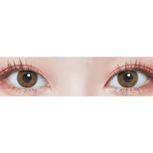 LensTown Breeze 2 Brown — both eyes wearing the contact lenses