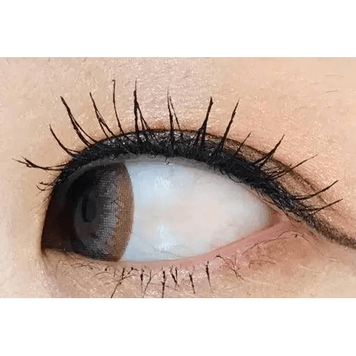 Olens BS 21 Gray — single-eye close-up showing the contact lens appearance