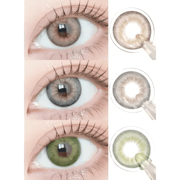 LensVery Buttercup Beige colored contact lens, 12.9mm graphic diameter, Monthly wear