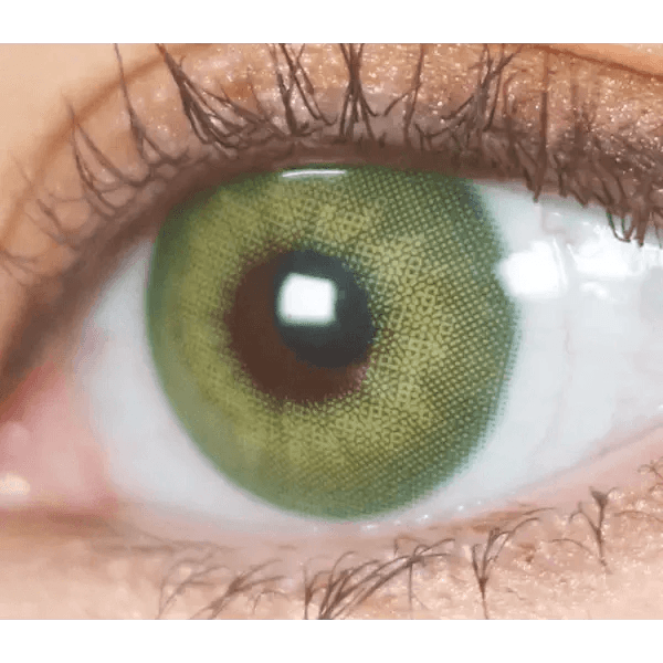 LensVery Buttercup Green colored contact lens, 12.9mm graphic diameter, Monthly wear