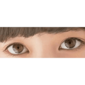 i-DOL Canna Roze Beige Brown 1Day (10p) — both eyes wearing the contact lenses