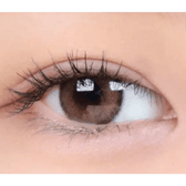 i-DOL Canna Roze Beige Brown 1Day (10p) — single-eye close-up showing the contact lens appearance