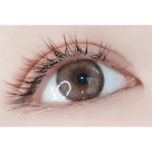 i-DOL Canna Roze Beige Brown — single-eye close-up showing the contact lens appearance