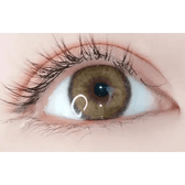 i-DOL Canna Roze Olive Green — single-eye close-up showing the contact lens appearance