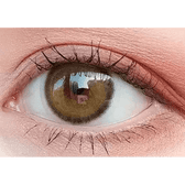 i-DOL Canna Roze Olive Green — single-eye close-up showing the contact lens appearance