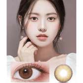 LensVery Celina Brown (10p) — model portrait showing the contact lens look
