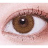 LensVery Celina Brown (10p) — single-eye close-up showing the contact lens appearance