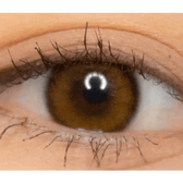 LensVery Celina Brown (10p) — single-eye close-up showing the contact lens appearance