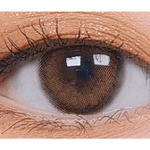 LensVery Celina Brown (10p) — single-eye close-up showing the contact lens appearance