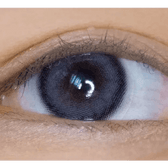 LensVery Celina Gray (10p) — single-eye close-up showing the contact lens appearance