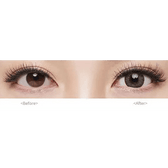 Olens Chandelier Gray — both eyes wearing the contact lenses