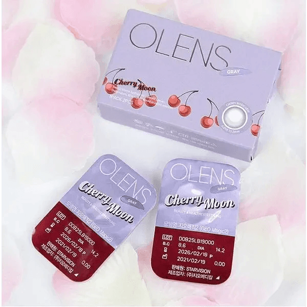 Olens Cherry Moon Gray — contact lens packaging