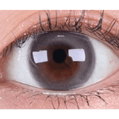 Olens Cherry Moon Gray — single-eye close-up showing the contact lens appearance