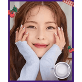 Olens Cherry Moon Gray — model portrait showing the contact lens look