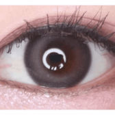 Olens Cherry Moon Gray — single-eye close-up showing the contact lens appearance