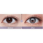 Olens Cherry Moon Gray — contact lens appearance comparison