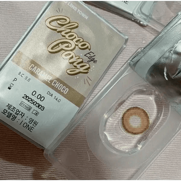 LensTown Choco Pong Edge Caramel Choco — contact lens packaging