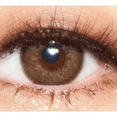 LensTown Choco Pong Edge Milk Choco — single-eye close-up showing the contact lens appearance