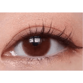 LensTown Chocopong Caramel Choco — single-eye close-up showing the contact lens appearance