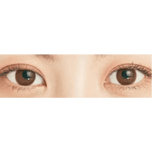 LensTown Chocopong Caramel Choco — both eyes wearing the contact lenses
