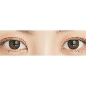 LensTown Chocopong Dark Choco — both eyes wearing the contact lenses