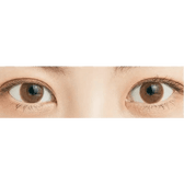 LensTown Chocopong Milk Choco — both eyes wearing the contact lenses