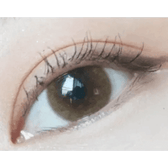 LensTown Chocopong Milk Choco — single-eye close-up showing the contact lens appearance