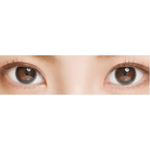 LensTown Circlean Big Black — both eyes wearing the contact lenses