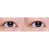 LensTown Circlean Mini Black — both eyes wearing the contact lenses