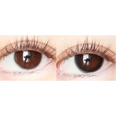 LensTown Circlean Mini Black — both eyes wearing the contact lenses