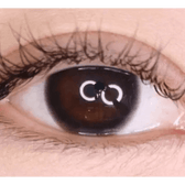 LensTown Circlean Mini Black — single-eye close-up showing the contact lens appearance