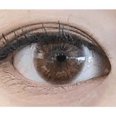 Olens Classi Mistique Brown — single-eye close-up showing the contact lens appearance