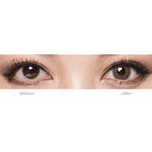 Olens Classi Mistique Gray — both eyes wearing the contact lenses