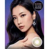 Olens Classi Mistique Gray — model portrait showing the contact lens look