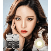 Olens Classi Mistique Gray — model portrait showing the contact lens look