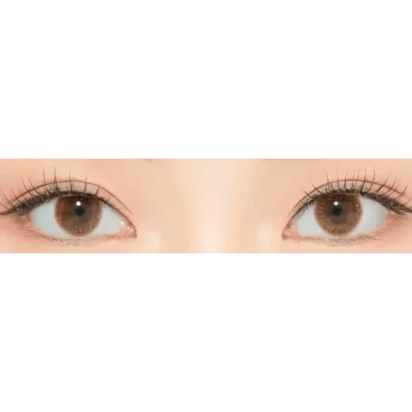 LensRang Cocoring Brown — both eyes wearing the contact lenses