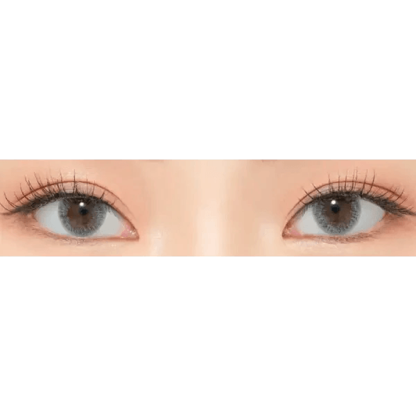 LensRang Cocoring Gray — both eyes wearing the contact lenses
