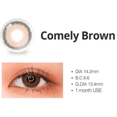 LensRang Comely Brown — contact lens product information graphic